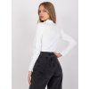 Bílé dámské velurové tričko s výstřihem