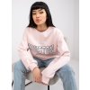 Světle růžová mikina s nápisem Houston (Velikost L/XL)