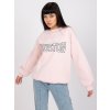 Světle růžová mikina s nápisem Houston (Velikost L/XL)