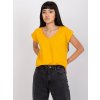 Tmavě žluté dámské basic tričko Atlanta s krátkým rukávem