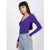 Fialové tričko Tracy s ozdobným výstřihem