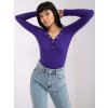 Fialové tričko Tracy s ozdobným výstřihem