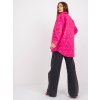 Fuchsiová prošívaná lesklá bunda Kelly (Velikost S)