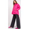 Fuchsiová prošívaná lesklá bunda Kelly (Velikost S)