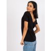 Černé klasické tričko Salma zdobené krajkou