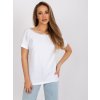 Bílé klasické tričko Salma zdobené krajkou