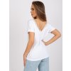 Bílé klasické tričko Salma zdobené krajkou