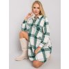 Bílo-zelené kárované košilové šaty (Velikost ONE SIZE)