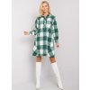 Zeleno-bílé kostkované košilové šaty (Velikost ONE SIZE)