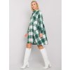 Zeleno-bílé kostkované košilové šaty (Velikost ONE SIZE)