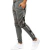 Antracitové joggery s pruhy