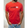 Červené pánské tričko s potiskem ZERO