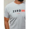 Světle šedé pánské tričko s potiskem ZERO