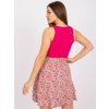 Fuchsiový crop top s knoflíčky Riley (Velikost XS)