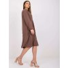 Hnědé volné košilové šaty Rimini