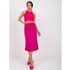 Fuchsiová hladká midisukně Terrassa