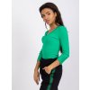 Zelené žebrované tričko Alissia s krajkou na rukávech