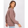 Hnědá mikina Auriane s nášivkou