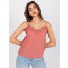 Růžový top Vita s krajkovým výstřihem (Velikost M)