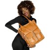 MARCO MAZZINI Karamelově hnědá shopper bag s kapsami (Velikost ONE SIZE)