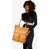 MARCO MAZZINI Karamelově hnědá shopper bag s kapsami (Velikost ONE SIZE)