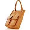 MARCO MAZZINI Karamelově hnědá shopper bag s kapsami (Velikost ONE SIZE)