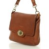MARCO MAZZINI hnědá crossbody kožená kabelka