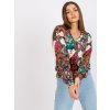 Hnědá halenka Ruby s barevnými vzory