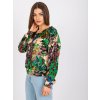 Zelená halenka Ruby s barevnými vzory