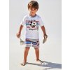 Bílo-šedý komplet trička a šortek Mickey Disney