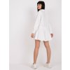 Bílé košilové mini šaty s krajkou na sukni