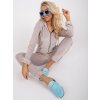 Světle šedý velurový komplet Ilaria