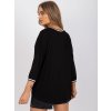 Černé dámské volné tričko s výstřihem