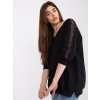 Černá oversize halenka Leja s krajkou