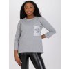 Světle šedé dámské tričko s kapsou