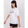 Bílé dámské bavlněné tričko s nápisem