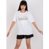 Bílé dámské bavlněné tričko s nápisem