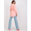 Světle růžová košilová bunda s páskem