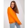 Neonově oranžová dámská mikina na zip