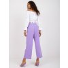 Světle fialové dámské volné zkrácené kalhoty