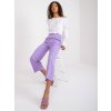 Světle fialové dámské volné zkrácené kalhoty