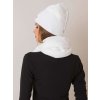 Bílý dámský komplet šály a čepice