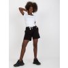 Černo-bílá krátká souprava kraťasů a trička