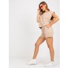 Béžová krátká souprava kraťasů a trička DREW