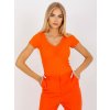 Oranžové tričko s krajkovými zády
