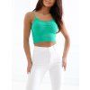 Zelený basic crop top (Velikost S)
