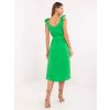 Zelené letní midi šaty s vázáním