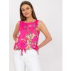 Fuchsiová halenka s květinovým vzorem
