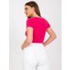 Fuchsiové tričko s hlubokým výstřihem