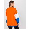 Oranžovo-modro-bílá dámská mikina